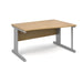 Vivo right hand wave office desk Desking Dams Oak 1400mm x 990mm 