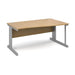 Vivo right hand wave office desk Desking Dams Oak 1600mm x 990mm 