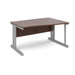 Vivo right hand wave office desk Desking Dams Walnut 1400mm x 990mm 