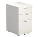 Wooden 3 Drawer Under Desk Pedestal PEDESTALS TC Group White 