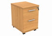 Workwise Mobile Under Desk Office Storage Unit Furniture TC GROUP 2 Drawers Beech 