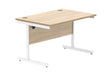 Workwise Office Rectangular Desk With Steel Single Upright Cantilever Frame Furniture TC GROUP 