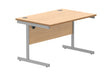 Workwise Office Rectangular Desk With Steel Single Upright Cantilever Frame Furniture TC GROUP 