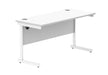 Workwise Office Rectangular Desk With Steel Single Upright Cantilever Frame Furniture TC GROUP 