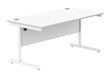 Workwise Office Rectangular Desk With Steel Single Upright Cantilever Frame Furniture TC GROUP 