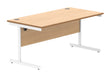 Workwise Office Rectangular Desk With Steel Single Upright Cantilever Frame Furniture TC GROUP 