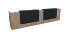 Z2 Large Straight Reception Desk Reception Desk Quadrifoglio 3650mm Elm Anthracite