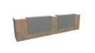 Z2 Large Straight Reception Desk Reception Desk Quadrifoglio 3650mm Elm Signal Grey