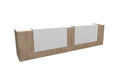 Z2 Large Straight Reception Desk Reception Desk Quadrifoglio 3650mm Elm White