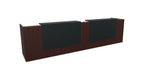 Z2 Large Straight Reception Desk Reception Desk Quadrifoglio 3650mm Wenge Anthracite