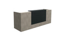 Z2 Medium Straight Reception Desk Reception Desk Quadrifoglio 2050mm Concrete Anthracite