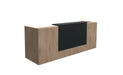 Z2 Medium Straight Reception Desk Reception Desk Quadrifoglio 2050mm Elm Anthracite