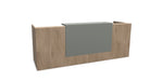 Z2 Medium Straight Reception Desk Reception Desk Quadrifoglio 2050mm Elm Signal Grey