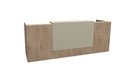 Z2 Medium Straight Reception Desk Reception Desk Quadrifoglio 2050mm Elm Silk Grey