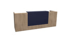 Z2 Medium Straight Reception Desk Reception Desk Quadrifoglio 2050mm Elm Violet Blue