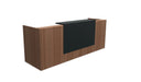 Z2 Medium Straight Reception Desk Reception Desk Quadrifoglio 2050mm Walnut Anthracite