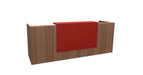 Z2 Medium Straight Reception Desk Reception Desk Quadrifoglio 2050mm Walnut Flame Red