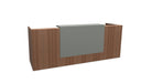 Z2 Medium Straight Reception Desk Reception Desk Quadrifoglio 2050mm Walnut Signal Grey