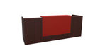 Z2 Medium Straight Reception Desk Reception Desk Quadrifoglio 2050mm Wenge Flame Red