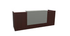 Z2 Medium Straight Reception Desk Reception Desk Quadrifoglio 2050mm Wenge Signal Grey