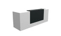 Z2 Medium Straight Reception Desk Reception Desk Quadrifoglio 2050mm White Anthracite