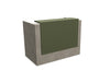 Z2 Small Straight Reception Desk Reception Desk Quadrifoglio 1450mm Concrete Green