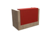 Z2 Small Straight Reception Desk Reception Desk Quadrifoglio 1450mm Elm Flame Red