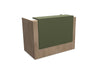 Z2 Small Straight Reception Desk Reception Desk Quadrifoglio 1450mm Elm Green