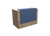 Z2 Small Straight Reception Desk Reception Desk Quadrifoglio 1450mm Elm Pigeon Blue