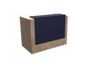 Z2 Small Straight Reception Desk Reception Desk Quadrifoglio 1450mm Elm Violet Blue