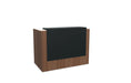 Z2 Small Straight Reception Desk Reception Desk Quadrifoglio 1450mm Walnut Anthracite