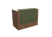 Z2 Small Straight Reception Desk Reception Desk Quadrifoglio 1450mm Walnut Green