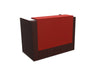 Z2 Small Straight Reception Desk Reception Desk Quadrifoglio 1450mm Wenge Flame Red