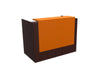 Z2 Small Straight Reception Desk Reception Desk Quadrifoglio 1450mm Wenge Orange