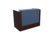 Z2 Small Straight Reception Desk Reception Desk Quadrifoglio 1450mm Wenge Pigeon Blue