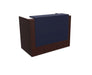 Z2 Small Straight Reception Desk Reception Desk Quadrifoglio 1450mm Wenge Violet Blue