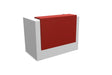 Z2 Small Straight Reception Desk Reception Desk Quadrifoglio 1450mm White Flame Red