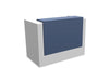 Z2 Small Straight Reception Desk Reception Desk Quadrifoglio 1450mm White Pigeon Blue