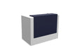 Z2 Small Straight Reception Desk Reception Desk Quadrifoglio 1450mm White Violet Blue