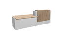 Z2 Straight Reception Desk with DDA Reception Desk Quadrifoglio 2850mm Left Hand Elm