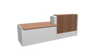 Z2 Straight Reception Desk with DDA Reception Desk Quadrifoglio 2850mm Left Hand Walnut