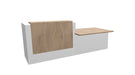 Z2 Straight Reception Desk with DDA Reception Desk Quadrifoglio 2850mm Right Hand Elm