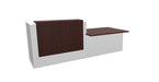 Z2 Straight Reception Desk with DDA Reception Desk Quadrifoglio 2850mm Right Hand Wenge